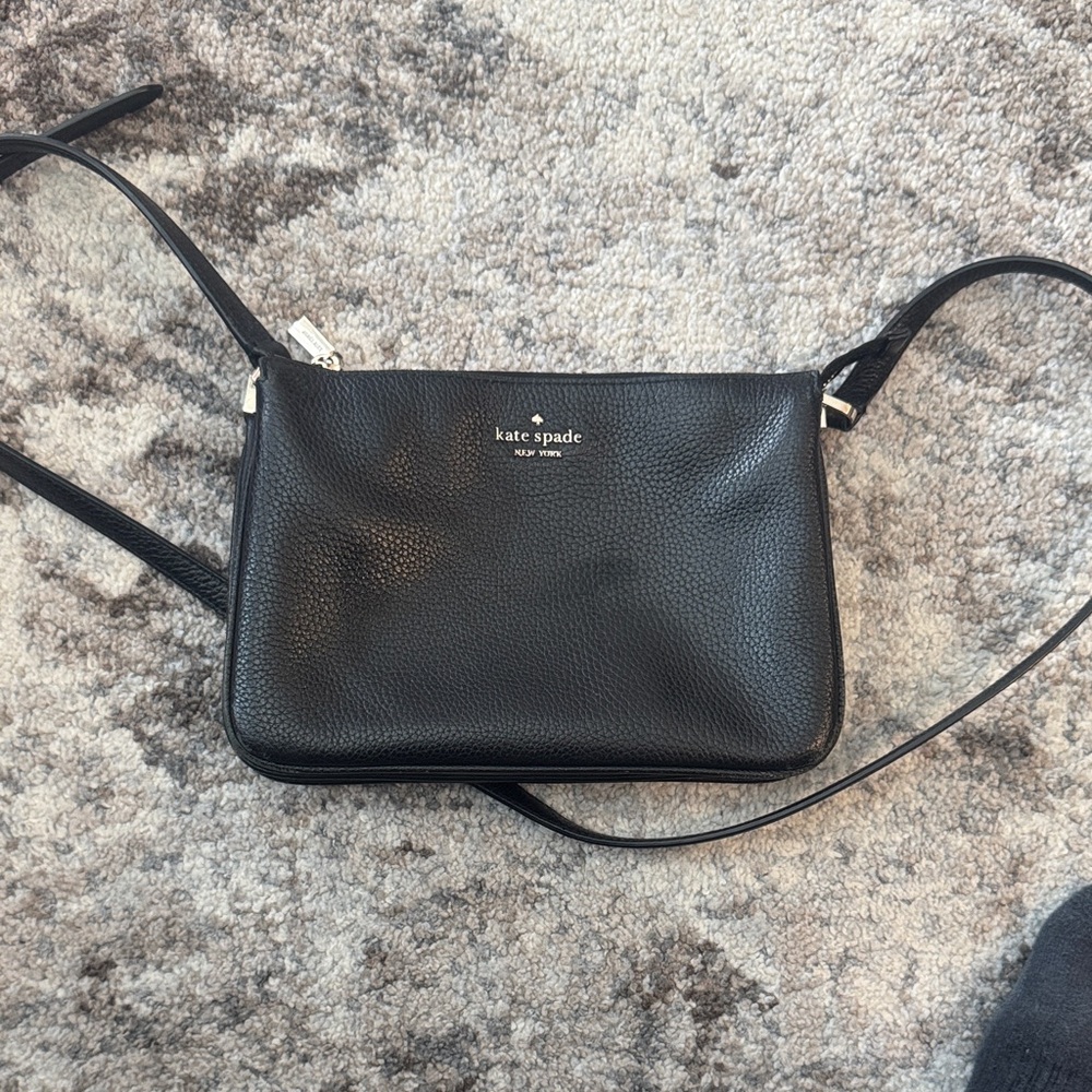 Kate Spade Black Pebbled Leather Crossbody